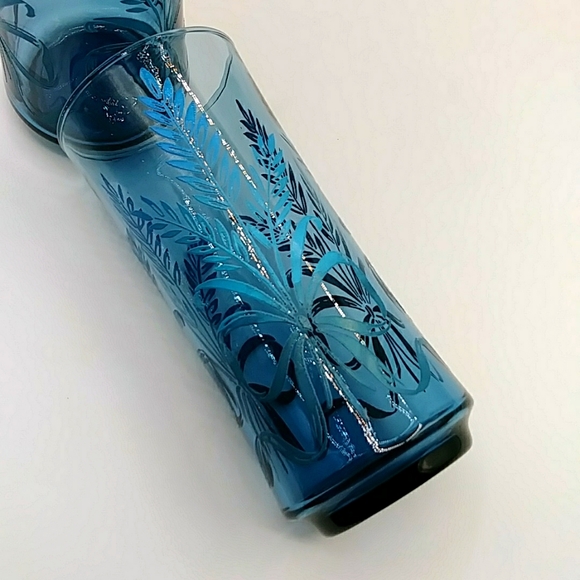 🦋HP! 2 Large Libbey Blue Bolero Wheat 6.5" Glasses. - Picture 4 of 7